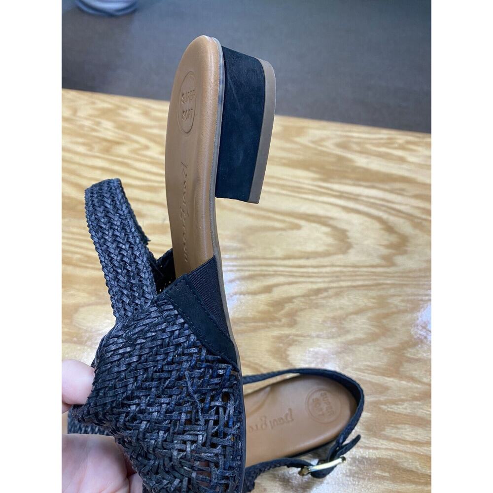 Paul Green Helena Woven Sandals Women's 9.5 Blue Leather Slip-On Shoes S70 - Picture 6 of 9